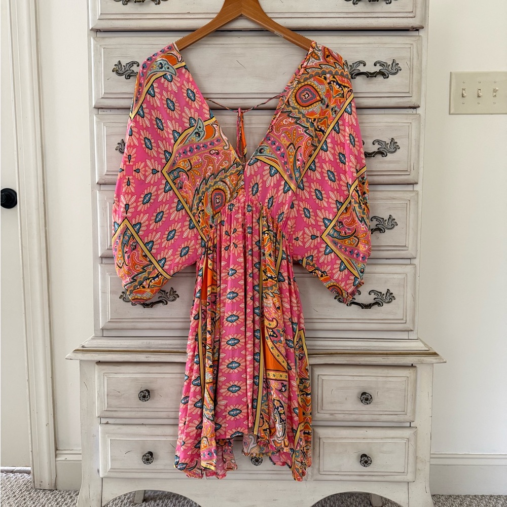 Vici Pink Patchwork Boho Dress - image 5